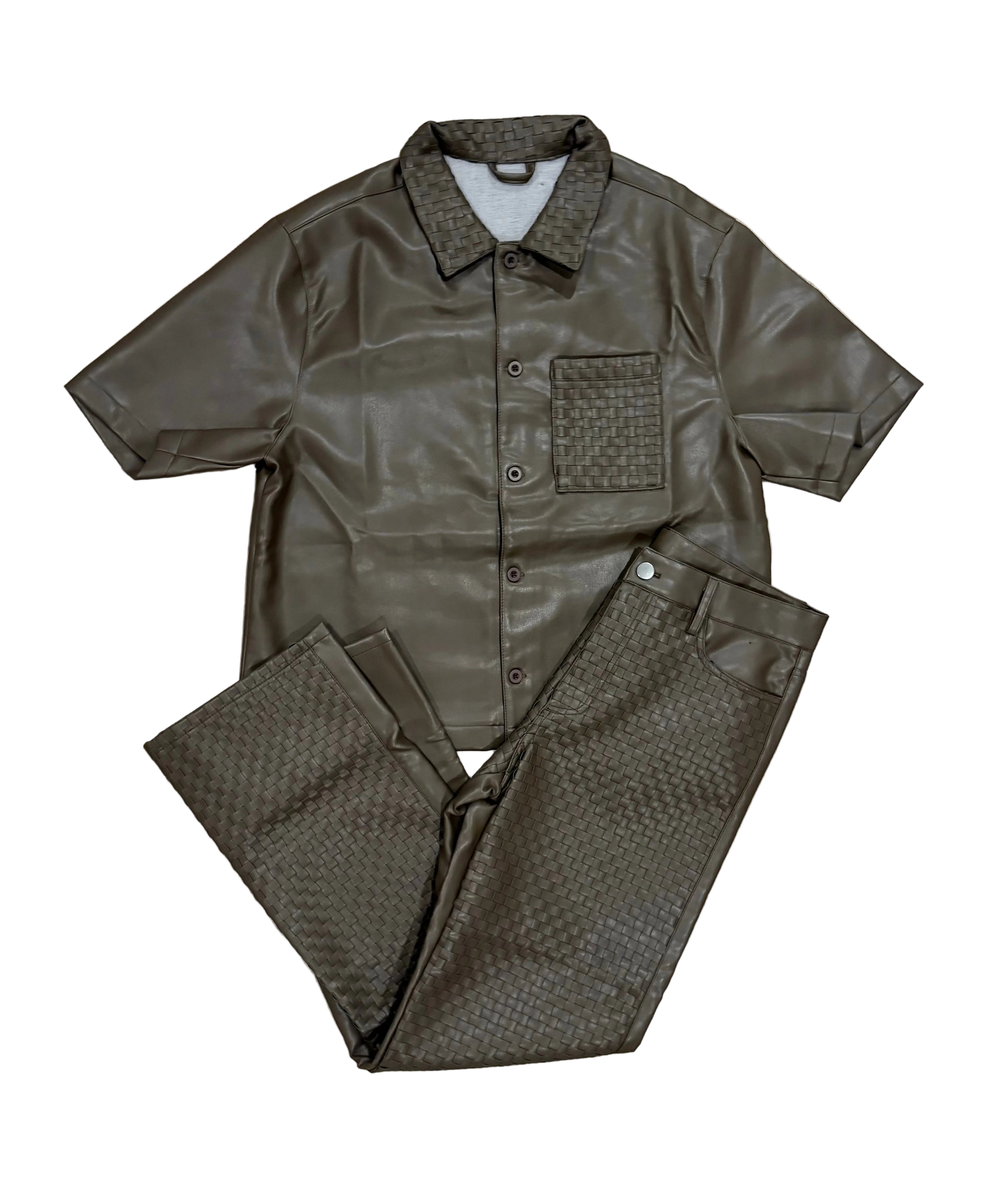 Brown leather set