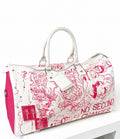 Pink duffle bag