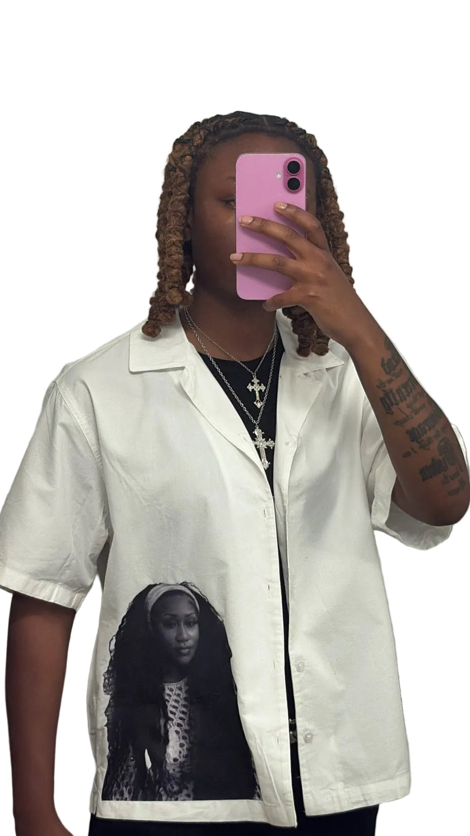Custom face button up
