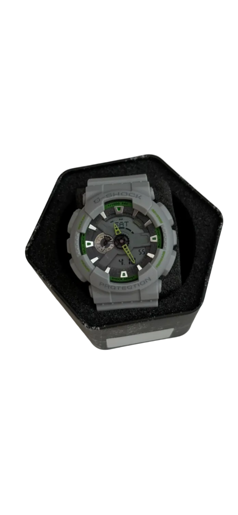 Grey and green gshcok