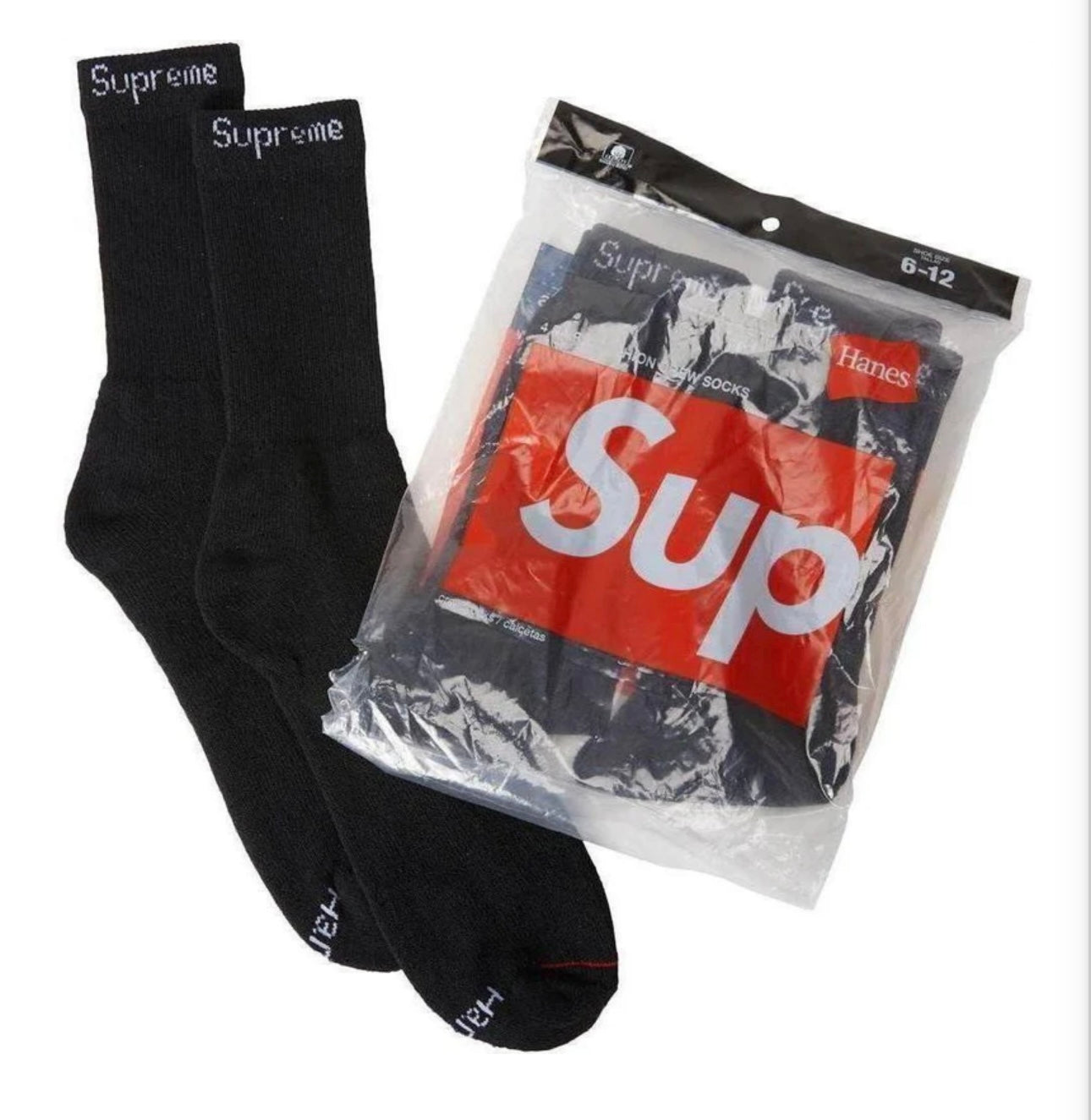 Black supreme sock pack