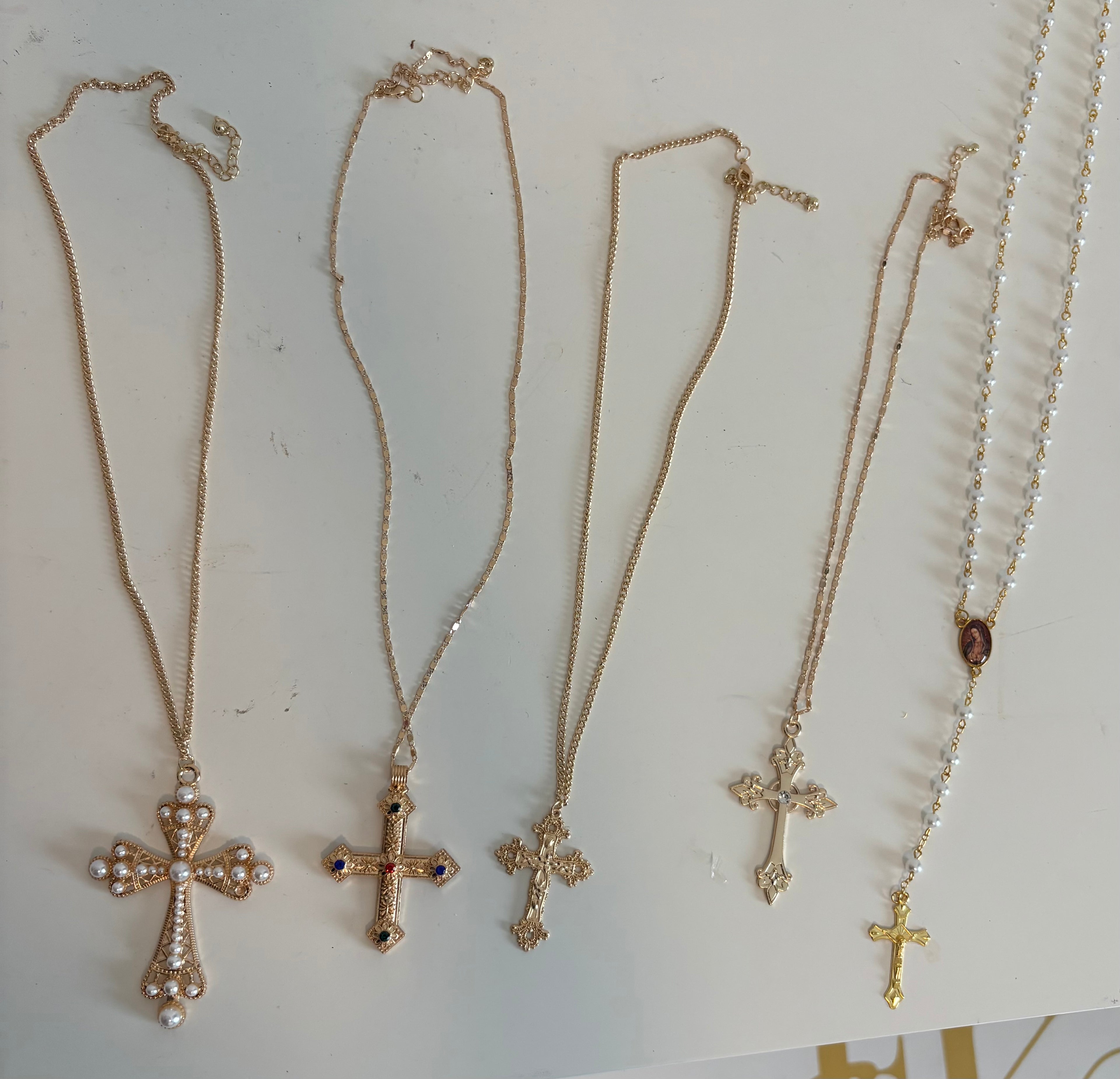 Gold cross chains