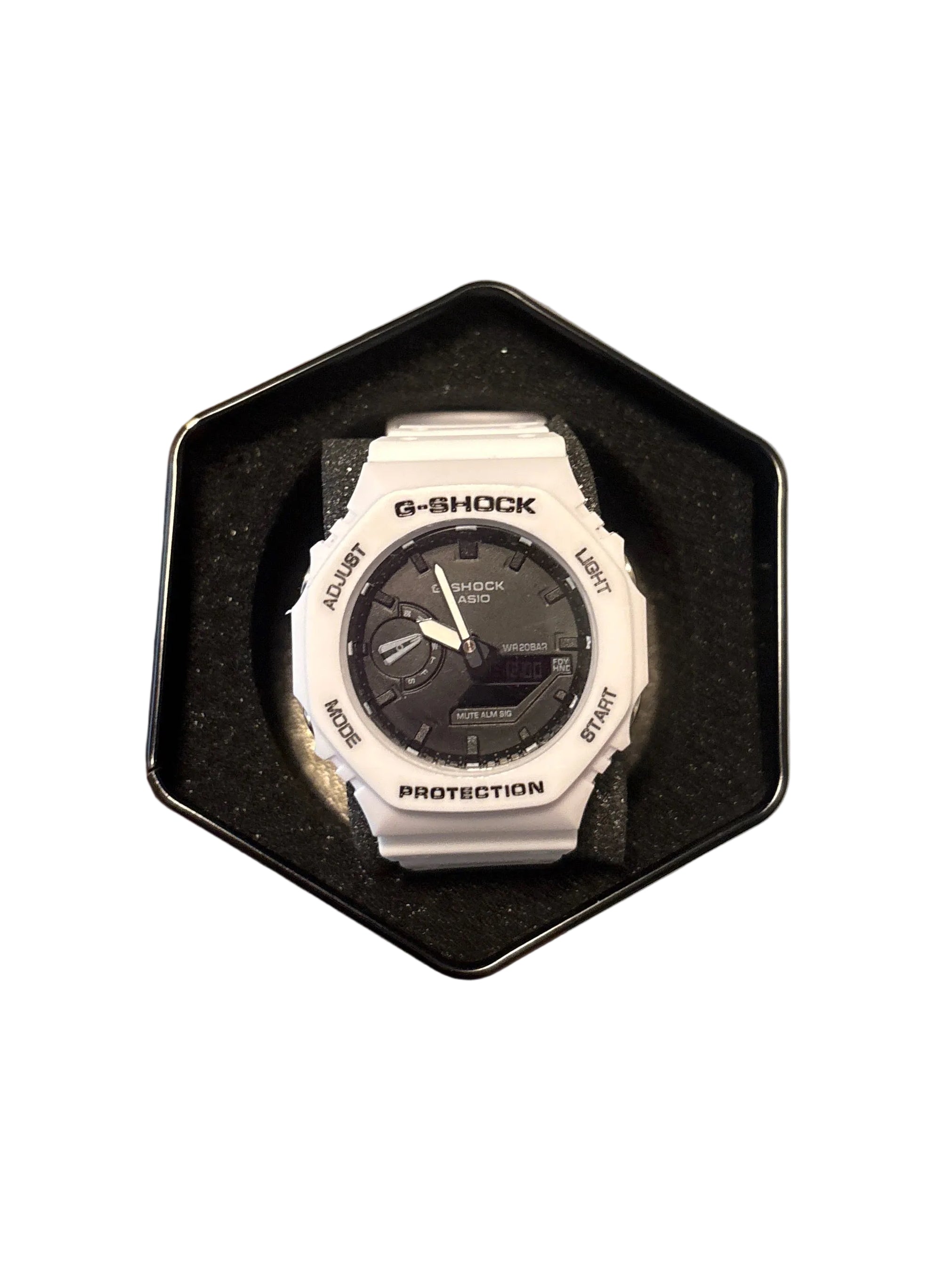 Black and white g shock
